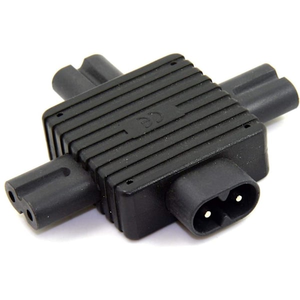 Strömförsörjningsomvandlare Adapter IEC320-C8 Hane till Trippel C7 Hona [db]