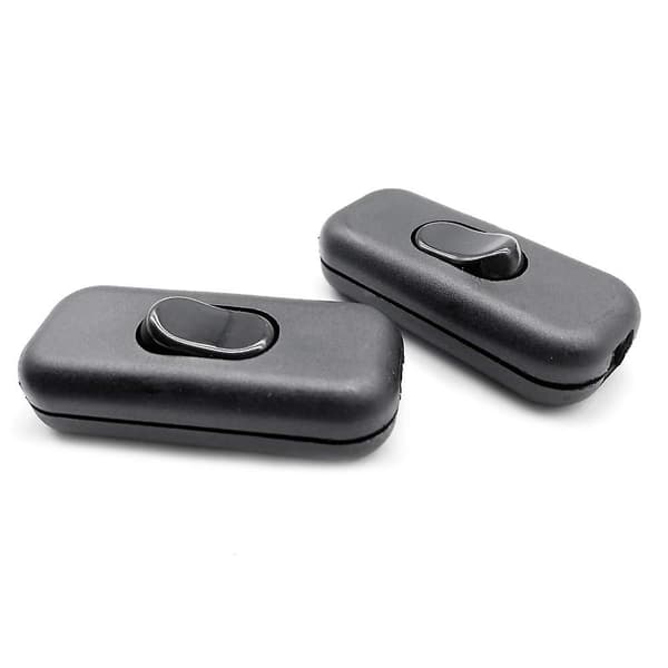 2 stk. Bi-pole Inter Toggle Switch 6a 250v Toggle Switch Dimmer/lampe Switch, Sort
