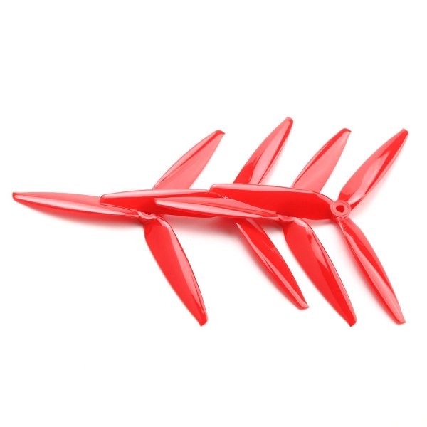 10 Par Tracker 7X4X3 7040 7-tums trebladig propeller (10CW+10CCW) polykarbonat för 7-tums 8-tum [DB] red 2 Pairs