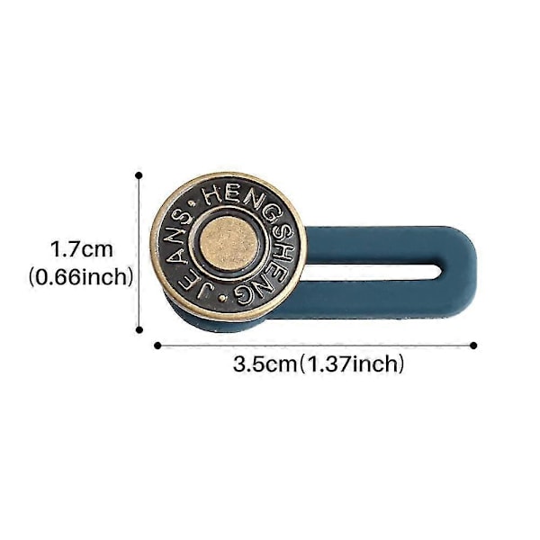 5 stk. uttrekkbar knappe-midjeforlenger for bukser for menn og kvinner jeans [DB]