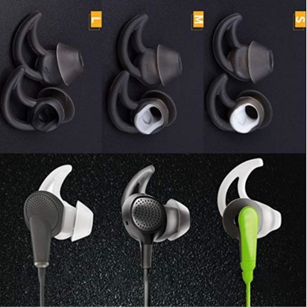 6 st hörlurar skydd mjuka flexibla hörlurar brusreducering tips för Bose Soundsport Qc30 Qc20