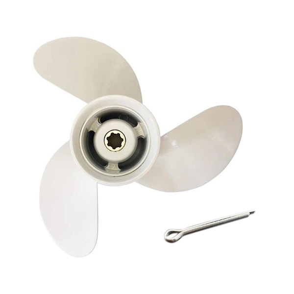 Udenbordsmotor Propeller til 6hk 8 1/2 X7 1/2 Bådmotor Skrue Marin Motordel 7 Spline 6g1-45943-00-e [Db] white