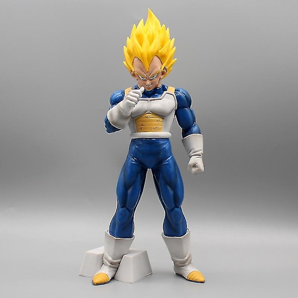 27cm Dragon Ball Z Majin Vegeta Anime Figur Självförstörelse Dbz Super Saiyan Actionfigurer Pvc Statyett Figur Modell Leksaker Present Db NO box 30cm with base