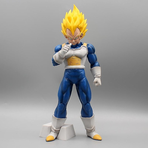 27cm Dragon Ball Z Majin Vegeta Anime-hahmo Itsetuho Dbz Super Saiyan Action-figuurit Pvc-patsas Figuurimalli Lelut Lahja Db NO box 30cm with base