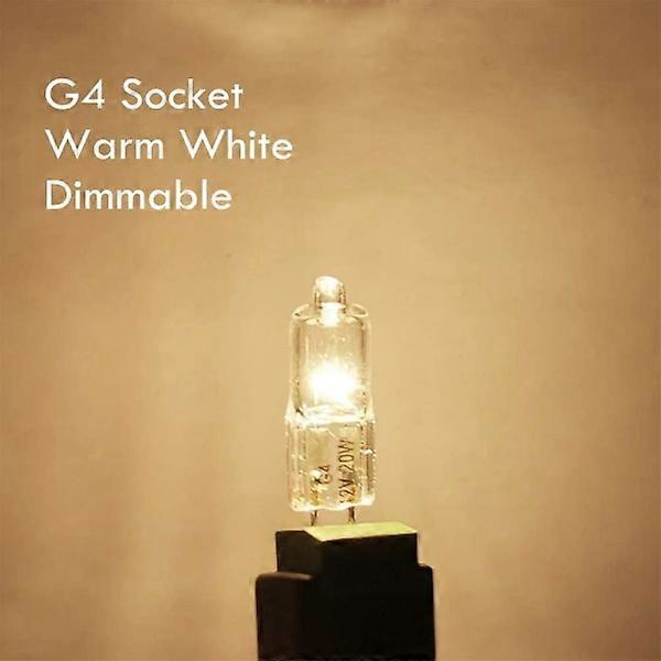 G4 halogenpærer 20W 12V - Varm hvid - 20 stk [DB]