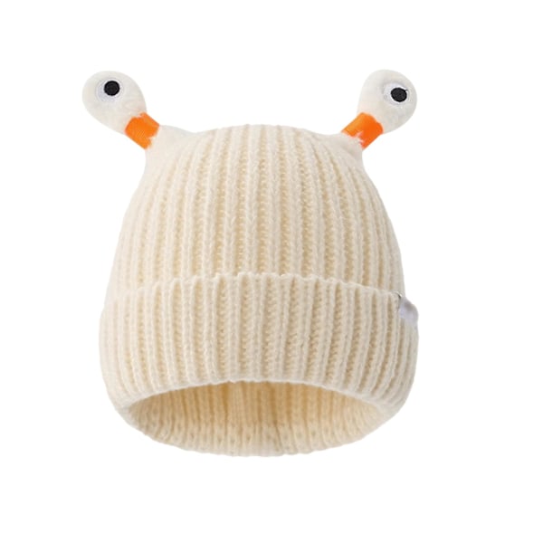 Monster Tentacle-hatt, Söt Ljusande Liten Monster Stickad Hatt, Vinter Förälder-barn Söt Ljusande Liten Monster Hatt [DB] Beige