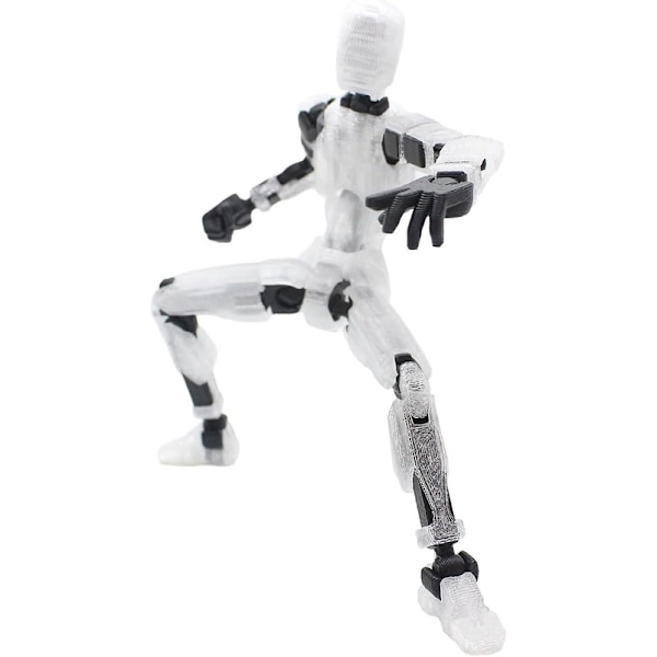 T13 Actionfigur, Titan 13 Actionfigur, 3D-tryckt multiledbar rörlig T13 Actionfigur, Lucky 13 Actionfigur Skrivbordsdekor Present Db Transparent