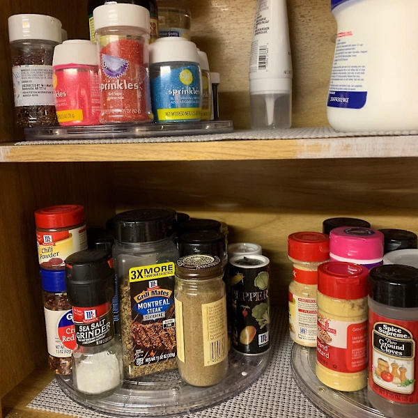 Klar akryl Lazy Susan dreieskive - Organizer kulelager roterende display base - Kjøkken krydderhylle og mer
