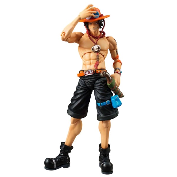 One Piece Portgasd Ace Anime Actionfigur Samleobjekt PVC Modell Variabel Action Dukker Leker Ornament Fans Gaver db