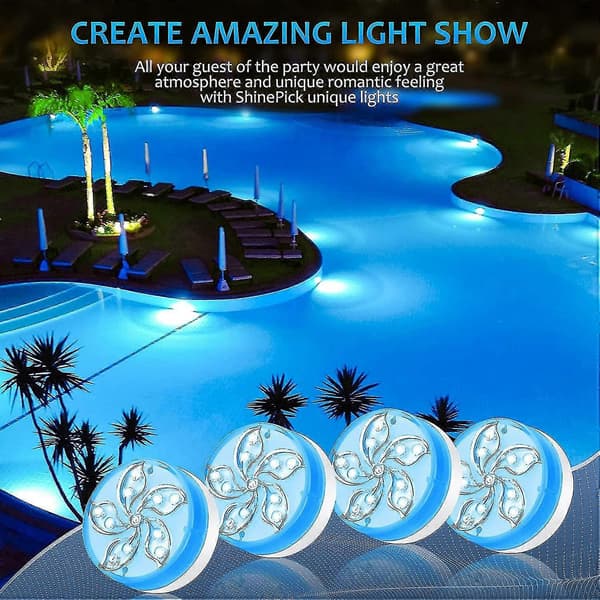 Vandtæt Undervands LED Pool Lys, RGB Multi-farve IP68 Vandtæt Pool Lys [DB]