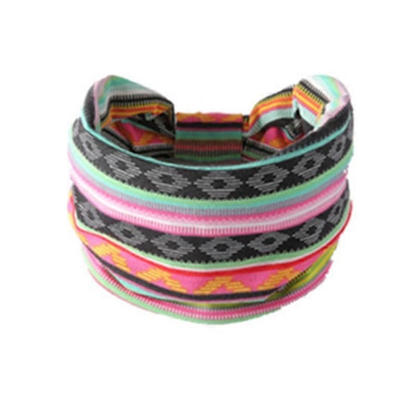 3-pack Hårband för kvinnor, breda elastiska mjuka bohemiska tunna hårband, accessoarer för kvinnor, hårband för yoga och sport
