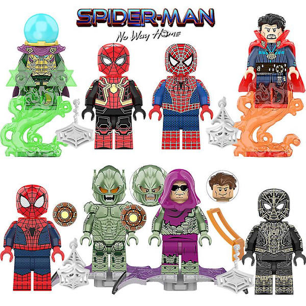 8 stk. Kompatibel Spider-man 3 Mech Superhelt Dr. Parker Octopus Minifigur Byggesteiner Samleobjekter db