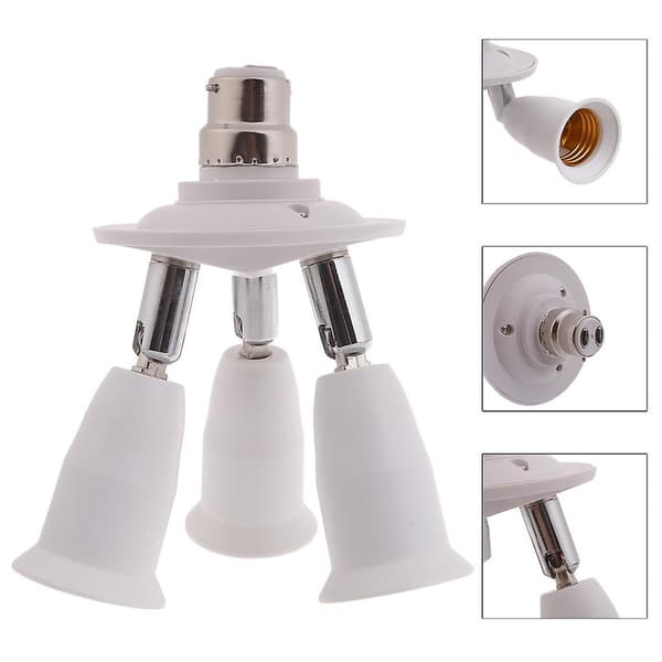 3/5 i 1 E26 E27 Standard Medium Skrue Led Lyspære Splitter Adapter Lampe db 3