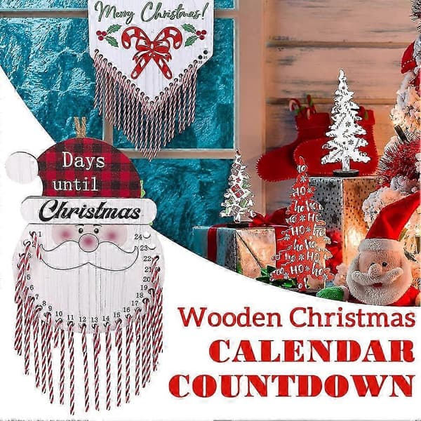 Slikstokke Adventspynt til jul Nedtælling Hængende Kalender til Hjemmebutik[DB] Style 2