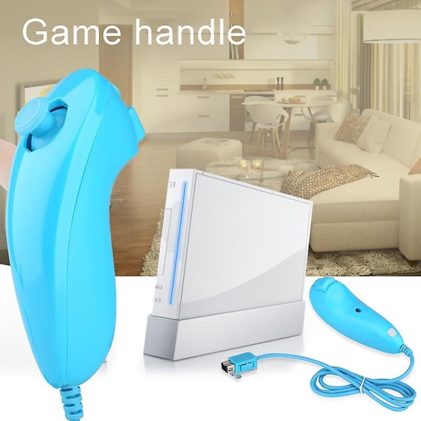 Mini Portable Arch Design Vasen peliohjaimen kahvaohjain Wii/wii U -pelikonsoli Jikaixille Blue