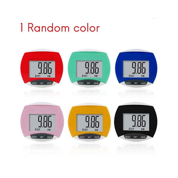 Skridttæller til Seniorer - Trinmæler til Gang, Elektronisk Præcis Trin Tracker til Gang og Løb {Db} random color