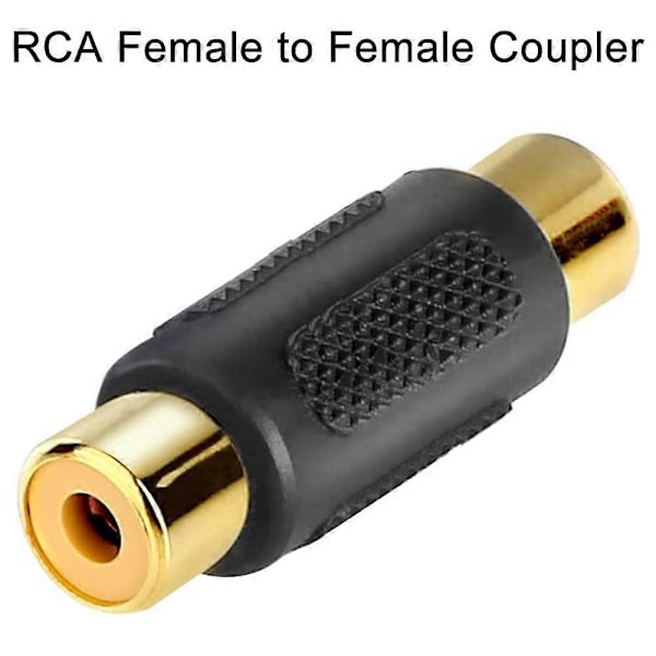 12 stk. RCA Hun-Kobling, RCA Hun til RCA Hun Adapter Stik til Højttaler, RCA Kabel, Phono, Forstærker [DB]