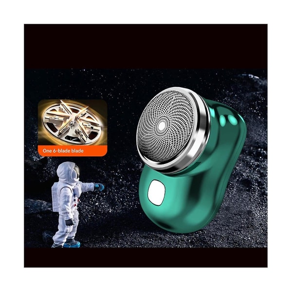 Elektrisk skjegglomme for menn Bærbar våt og tørr USB-oppladbar, bil, reise - sølv