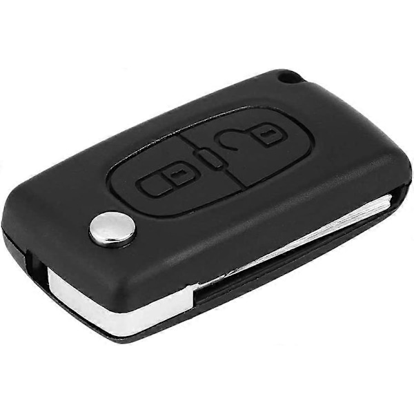 DB Bil Fjernkontroll Nøkkelbrikke, 2 Knapper Bil Fjernkontroll Nøkkelbrikke ID46 433MHz M/ Uklippet Blad Passer for Peugeot 207 307 308 407 807 Fjernkontroll Bilnøkkel Flip