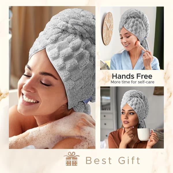 2 stk. Superabsorberende blødt og hurtigtørrende mikrofiber håndklædesæt | Perfekt rektangulær gave til kvinder, velegnet til S [DB] 2 pcs Bule