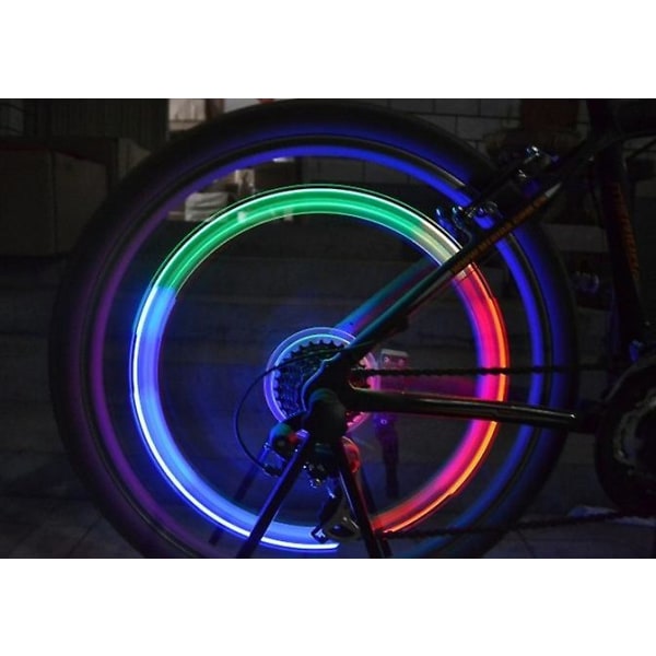 8 stk LED sykkelhjul lys eiker lys dekkventil sykkellys [DB]