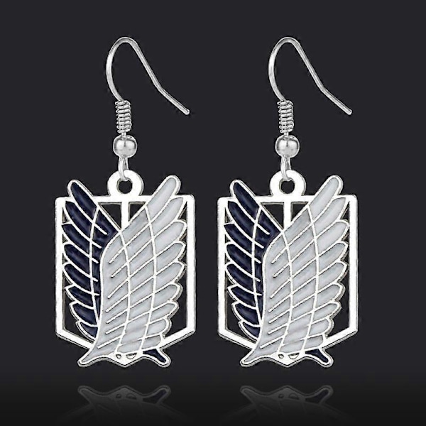 Anime Attack on Titan Akatsuki Organisation Röd Moln Vingar Hängande Örhängen Berlocker Ornament Cosplay Smycken för Unisex Gåva [DB] E204