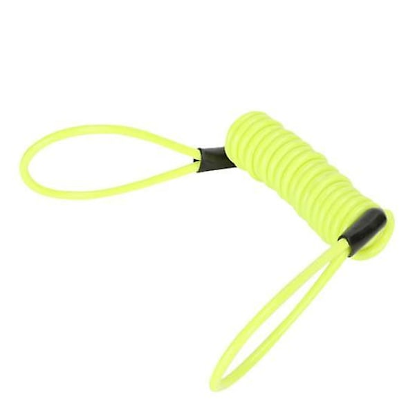 Påminnelse Kabel för Skivbromslås 120CM Infällbar Ståltråd Ljus Färg Motorcykel Mountainbike Stöldskydd Säkerhet Skivbromslås Varningsrep db yellow