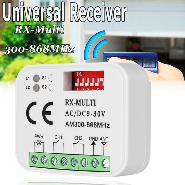 Universal radiomottaker RX-Multi 300-868Mhz for Marantec Hormann [DB]