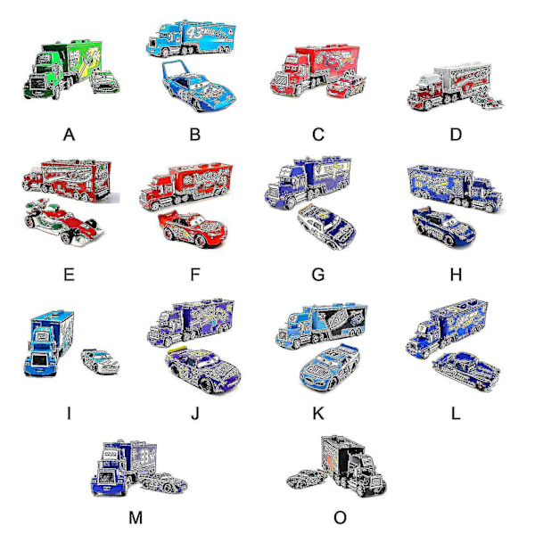 Leikkiautot-elokuva The King Chick Hicks Mack Truck Uncle Diecast -ajoneuvojen leikkisetti db green