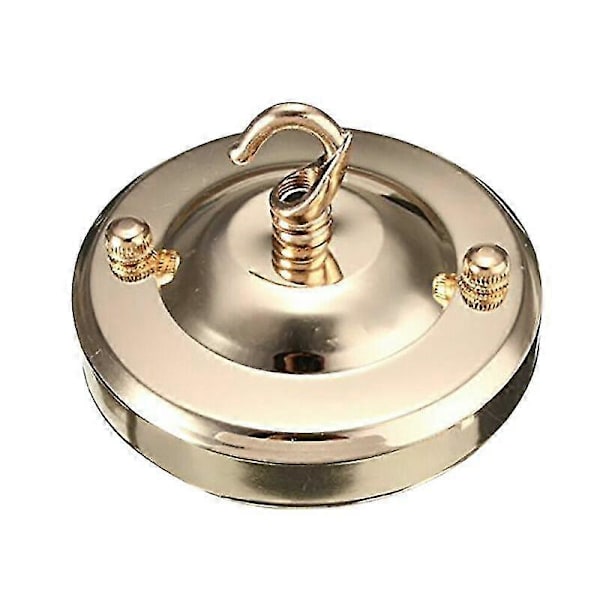 2 stk. vintage takrosett krokplateholder lysekrone lampe lysarmatur tak (gull) [DB] Gold