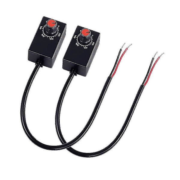 DC 0-10V LED-dimmerknappkontroll, kompatibel med 0-10V eller 1-10V dimbara inomhusbelysningslampor, växtbelysning [DB] Black