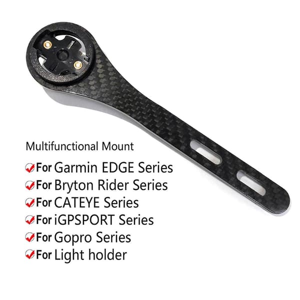 Integreret kulfiber-styrholder til cykelcomputer til Virb eller GoPro -b[DB]