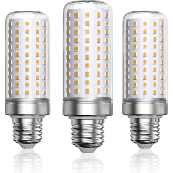DB E27 LED-lampa Varmvitt Ljus 3000K, 1800LM, Motsvarande 200W Halogenlampa, Majslampa E27 Led Vardagsrum (Ej Dimbar, 3-pack)