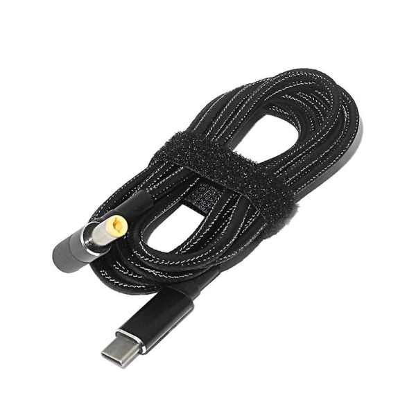 100W Type C Laptop Strømadapter Stik Stik USB Type C til Universal Oplader Ladekabel Kabel db Black
