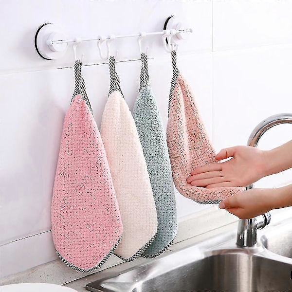 Set med 4st Köksdukar - 25x27,5 cm - Multifunktionell Tekökshandduk db