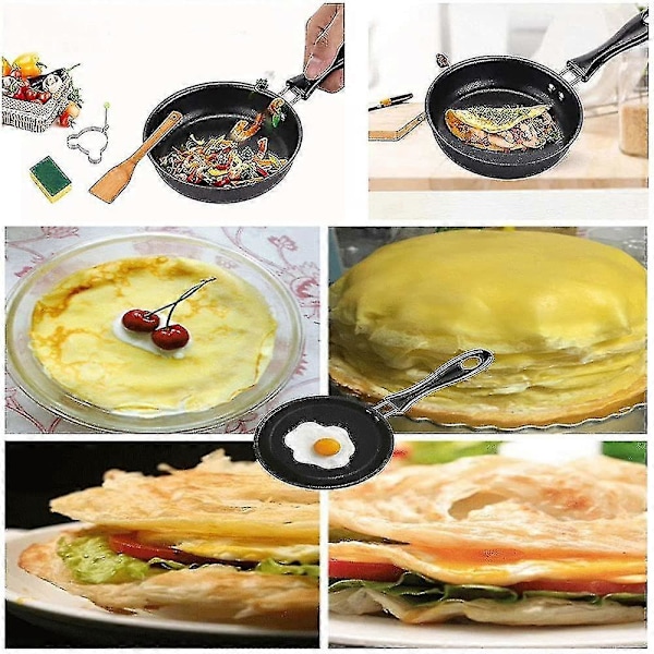 2 stk. Mini Omeletpande, Mini Stegepande, Mini Non-Stick Stegepande, Stegt Æg db