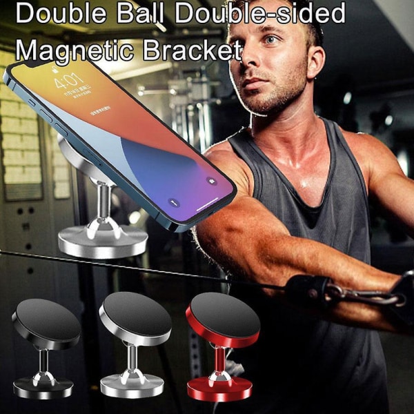 Gym Double Sided Magnetic Phone Mount, Magnetic 360 Phone Mount NEW A db