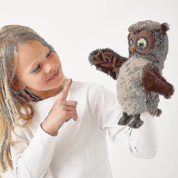 Kawaii-sarjakuvaeläin pöllö plyysi käsinukke lasten lelu db