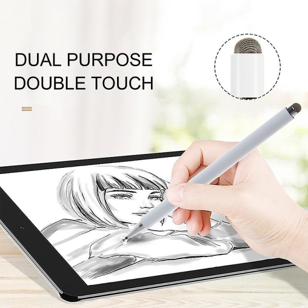 Stylus Pen Smooth Writing Universal alumiiniseoksesta kannettava lyijykynä Tablet Jikaix White