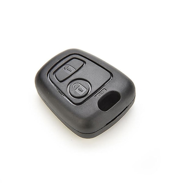 Fjernkontrollnøkkelskalldeksel med 2 knapper for Peugeot 106 107 206 207 307 406 [DB] Black