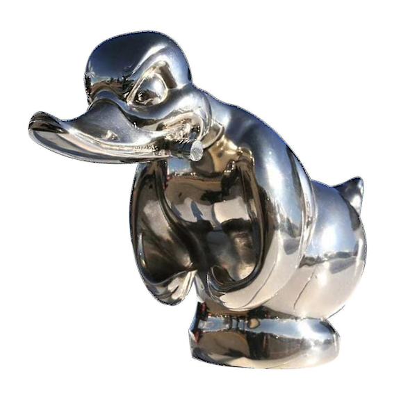 Arg Anka Huvprydnad, Harts Bil Emblem Konvoj Huvprydnader För Lastbilar Dekor För Insidan Eller Utsidan Av Bilen, 18 cm [db] Silver