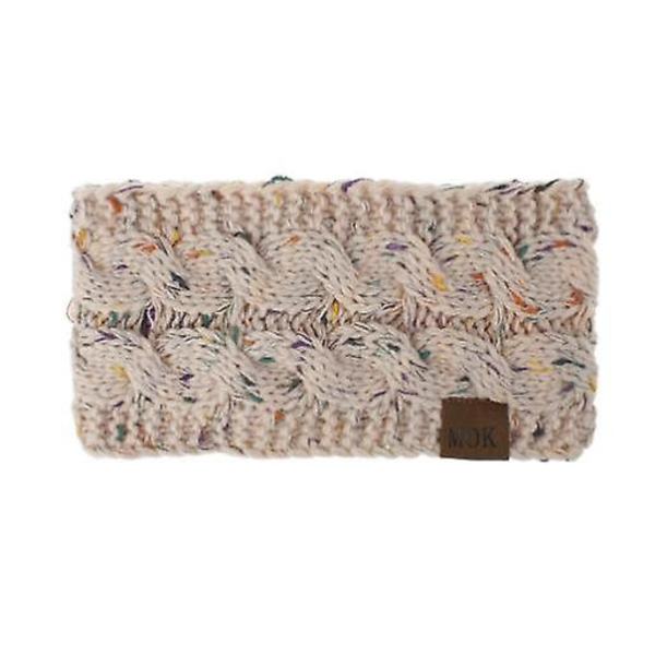 Talvituubipäähineet Naisille Villa, Korvanlämmittimet Naisille Päähine Neulotu, Paksu Fleecevuorettu, Talvi Lämmin Korvanlämmittimet DB Colorful beige