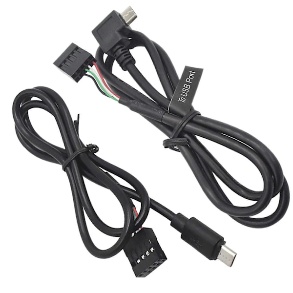 Länk USB-kabel Sladd Tråd För Nzxt Kraken X73 X53 X63 CPU Vattenkylare Svart [Db] 90 Degree Connector