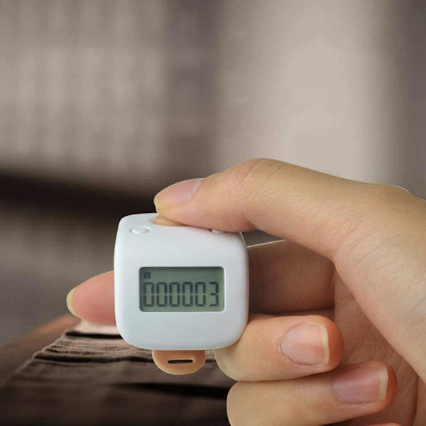 Bærbar Mini Genopladelig Digital Finger Ring Elektronisk Håndtæller 6 Cifret Bønnetæller Clicker Til W/ Usb C
