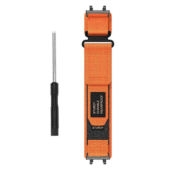 For Huami Amazfit T-Rex 3 Utendørs Klatreklokke Reim Magisk Tape Pustende Nylonbånd med Kobling Db Orange