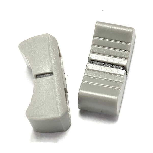 20 stk. 24 mm x 11 mm x 10 mm Konsol Mixer Slider Fader Knapper Udskiftning til Potentiometer Grå Knap Sort db