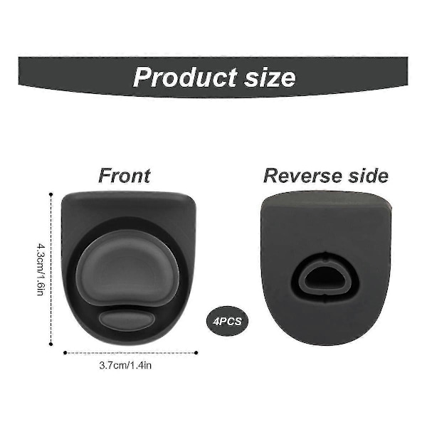4 stk. erstatningspropper for Owala FreeSip 24Oz 32Oz, reservedeler til vannflasketopplokk [db] black