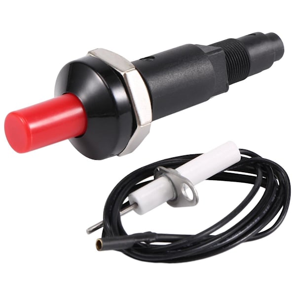 Piezoelektrisk tändsats med kabel 1000 mm lång tryckknapp kök för gasspisar ugnar  [dB} Black
