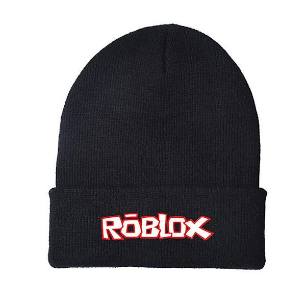 Videopeli Roblox -painatus Talvi Neulotupsu Hattu Lapsille Pojat Tytöt Trendikäs Klassinen Lämmin Rullattava Hiihtolippis Lahja [DB] A