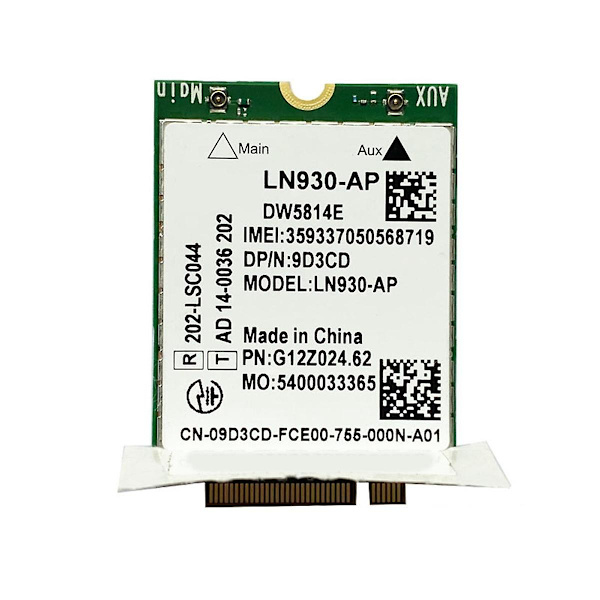 Dw5814e för Telit Ln930-ap Wifi-kort Wwan Fdd-lte Ngff 4g-modul för bärbara datorer 5285 5480 5580 7480